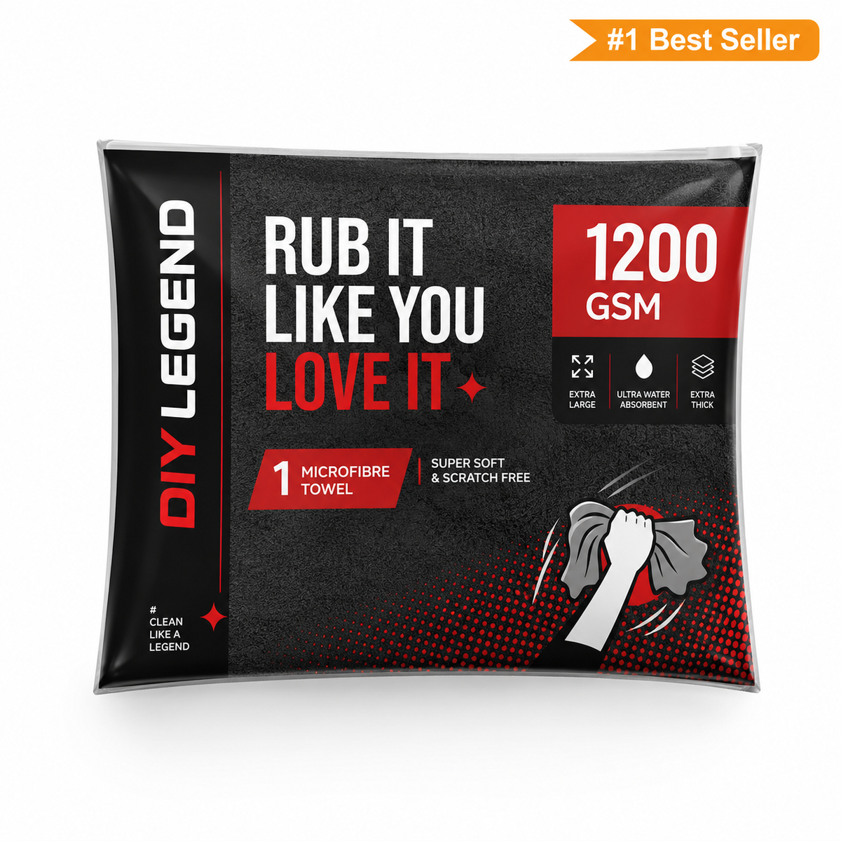 DIYLEGEND 1200 GSM Microfiber Towel